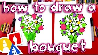 How To Draw A Flower Bouquet [upl. by Pennie]