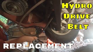 How to change hydro drive belt Exmark lazer z zero turn lawn mower [upl. by Dlaniger]