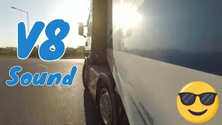 23 Scania R500 v8 sound open pipes [upl. by Cilurzo147]