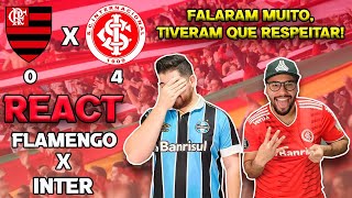 REACT  FLAMENGO 0 X 4 INTERNACIONAL  BRASILEIRÃO 2021 [upl. by Jamnis]