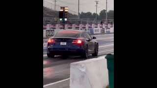 Plaid Tesla Model S RUNS 91 Quarter Mile FASTEST Tesla Plaid so far [upl. by Imoyaba]