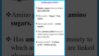 1 Aminoglycosides  Antibiotics  Medicinal Chemistry  Shorts  prema anandan [upl. by Beitz]