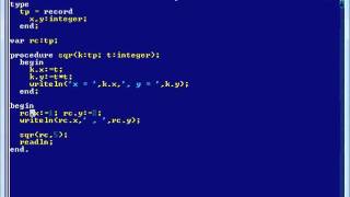 pascal 8 урок 1 часть запись record [upl. by Madox662]