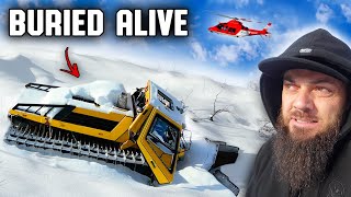 Insane Recovery Avalanche Buries Two Men Alive in Snowcat [upl. by Suivatal]