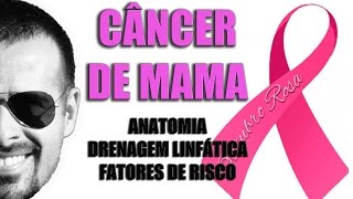 Câncer de mama Anatomia drenagem linfática e fatores de risco  Outubro Rosa  VídeoAula 087 [upl. by Nnomae]