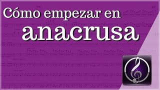 Cómo empezar en anacrusa en Sibelius TUTORIAL [upl. by Maggio496]