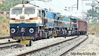 GOODS TRAIN OF INDIAN RAILWAYS WDMWDGWAG9ENJOY THE COMPILATION [upl. by Redd]