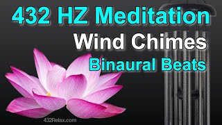 Wind Chime Sounds 432 HZ with Alpha Binaural Beats [upl. by Jannelle946]