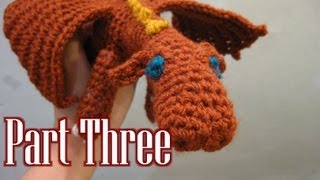 Crochet Amigurumi Fierce Dragon Tutorial pt 3 [upl. by Leddy]