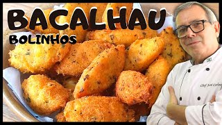 BOLINHOS DE BACALHAU TRADICIONAIS PORTUGUÃŠSES  NATAL PÃSCOA E REVEILLON [upl. by Salhcin]