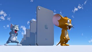 Tom’s iPad Domino Trap for Jerry  3D Domino Animation Adventure [upl. by Adeline]