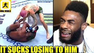 A very emotional Aljamain Sterling reacts to getting Knocked Out by Sean OMalleyNO Merab TimeUFC [upl. by Ylrebmek]