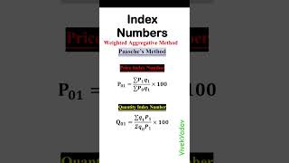 Paasches Method Index Number Business Statistics bba bcom vivek education csjmu [upl. by Leeann]