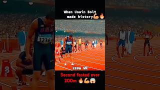 Usain bolt fasted second ever 200mWorld Record shortsrunning army youtubeshorts virallikeusa [upl. by Lanti]