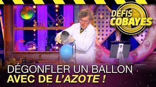 Dégonfler un ballon avec de lazote  Défis Cobayes  France 4 [upl. by Ahsinyt609]