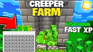 Fast XP Creeper Farm Minecraft Bedrock 121 2024 [upl. by Novaj]