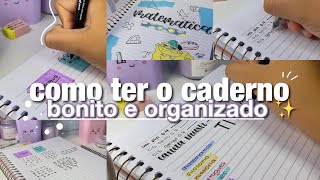 COMO TER O CADERNO BONITO E ORGANIZADO EM 2022  dicas perfeitas 📚 [upl. by Mccreary]