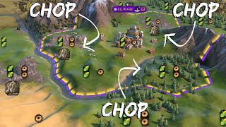 When should you Chop Resources  Civilization 6 Tutorial [upl. by Averat]