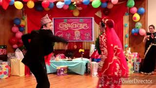 Mohani lagla hai Wedding in Akron Ohio Dance By बेहुलाबेहुली [upl. by Hattie]