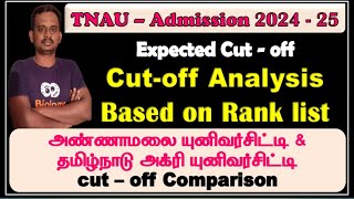 tnau admission 2024  agri admission 2024  agri cut off 2024 in tamil nadu  agri rank list 2024 [upl. by Gianna]