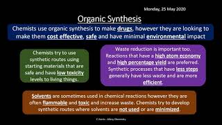 AQA 314 315 amp 316 Organic Synthesis NMR and Chromatography REVISION [upl. by Hanas]