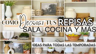 ☀️ COMO DECORAR TUS REPISAS DE COCINA SALA Y MÁS PARA TODAS LAS TEMPORADAS [upl. by Reld343]