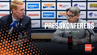 Presskonferens VLH  TIK [upl. by Aronos]