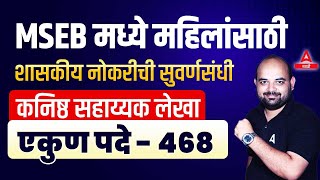 महावितरण भरती 2024 जाहिरात  MSEB Recruitment 2024  Mahavitaran Bharti 2024  Adda247 Marathi [upl. by Rik]