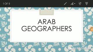 Contribution of Arab geographers [upl. by Immat649]