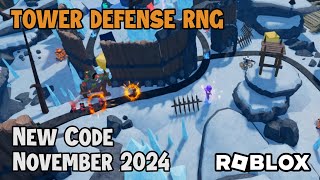 Roblox Tower Defense RNG New Code November 2024 [upl. by Yanehs]