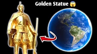 😱 Golden Statue on google maps maps 3d animation googlemaps googleearth gps yt [upl. by Trela]