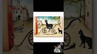 cats on bikes 🖤 cats art trendingshorts [upl. by Ahsaenat]