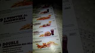 Just looking At Burger king and Arbys Coupons [upl. by Ytirahc797]