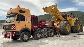 Transportation Of Huge Wheel Loader Bulldozer And Excavators  Mega Machines Movie [upl. by Spaulding571]