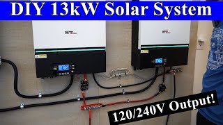 DIY 13kW 48V Offgrid Solar System How to build it from scratch [upl. by Bonnette]