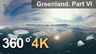 360° Icebergs of Greenland Part VI 4К aerial video [upl. by Philcox270]