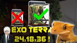 NEW Crested Gecko Vivarium MASSIVE Exo Terra 24x18x36 June 2018 [upl. by Queena631]