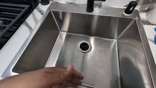 SHACO 25x22 Inch Drop In Kitchen SinkBrushed Nickel Single Bowl Sink Topmount Overmount Sink Review [upl. by Yenreit]