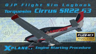 XPlane 11  TorqueSim SR22 G3  Engine Start Procedure [upl. by Ayahsal]