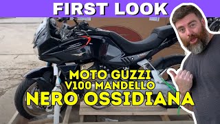 First Look  Moto Guzzi V100 Mandello Nero Ossidiana [upl. by Claiborne]