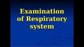 MDCN Approved Respiratory System Examination [upl. by Lingwood863]