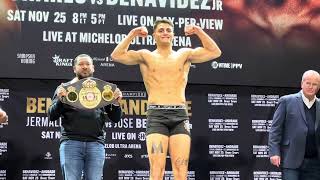 Vito Mielnicki Stare Down His Opponent At Weigh In EsNews Boxing [upl. by Ajat579]