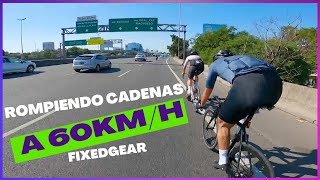 Como ir rápido en tu bicicleta HotLine por autopista  fixedgear [upl. by Gilson]