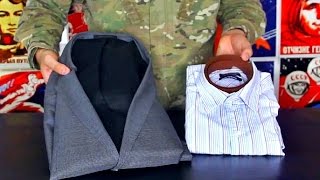 How to FoldPack a Suit in a Suitcase Without Wrinkling [upl. by Shah]