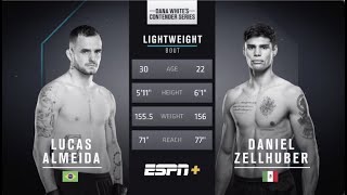 UFCVegas60 Pelea Gratis Zellhuber vs Almeida [upl. by Ardle]