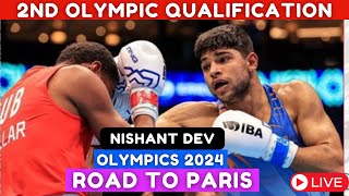 🔴Olympic Boxing Qualifiers  Nishant Dev VS Vasile  Quota Bout  Road to Paris 2024 [upl. by Cartwright]