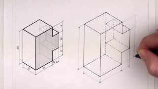 Isometrische Projektion  1 Übung  2 Körper [upl. by Allehc]
