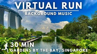 Virtual Running Video For Treadmill With Music in Singapore  Gardens By The Bay virtualrunningtv [upl. by Yorled]