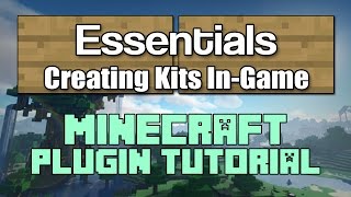 EssentialsX  InGame Kit Creating Tutorial  Minecraft 112 [upl. by Carey558]