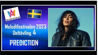 Melodifestivalen 2023  PREDICTION  Deltävling 4  Top 7  With Comments [upl. by Sidonnie133]